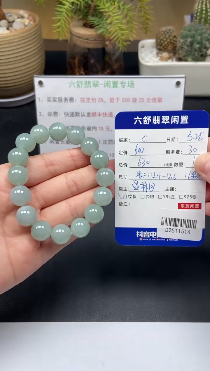 未镶嵌手串翡翠D2511514