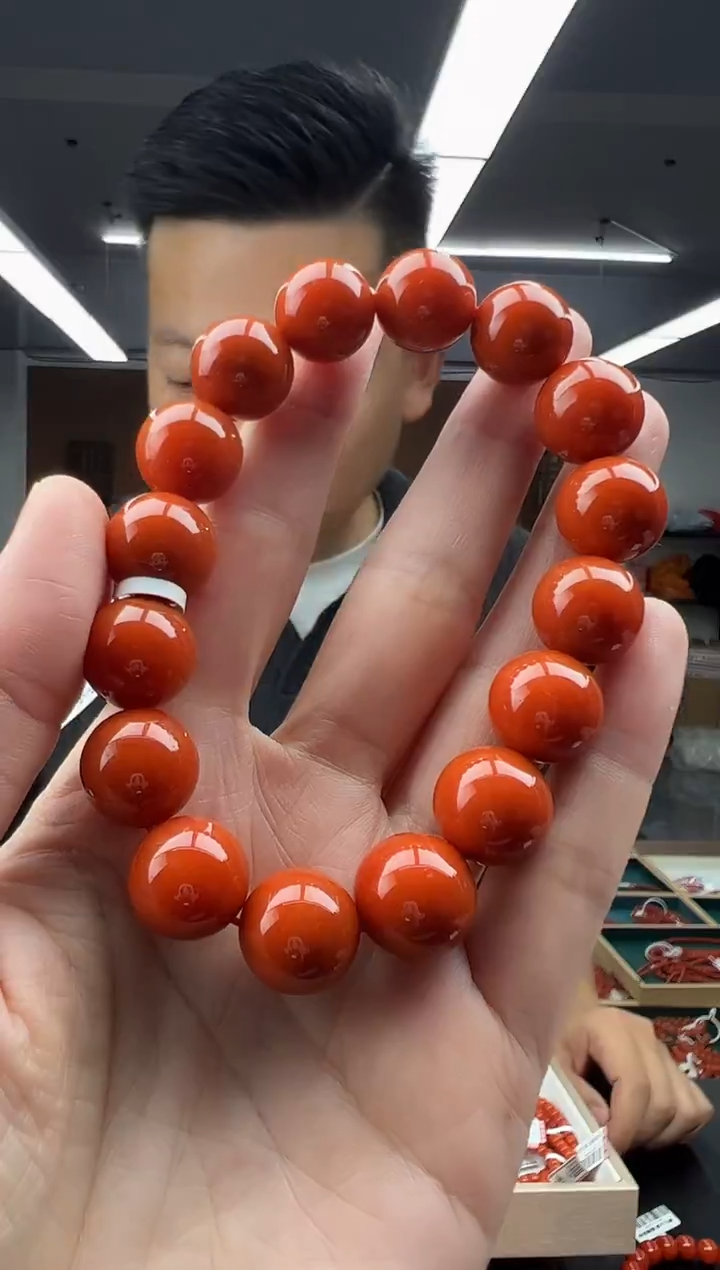未镶嵌手链南红玛瑙A17瓦西南红手串13mm