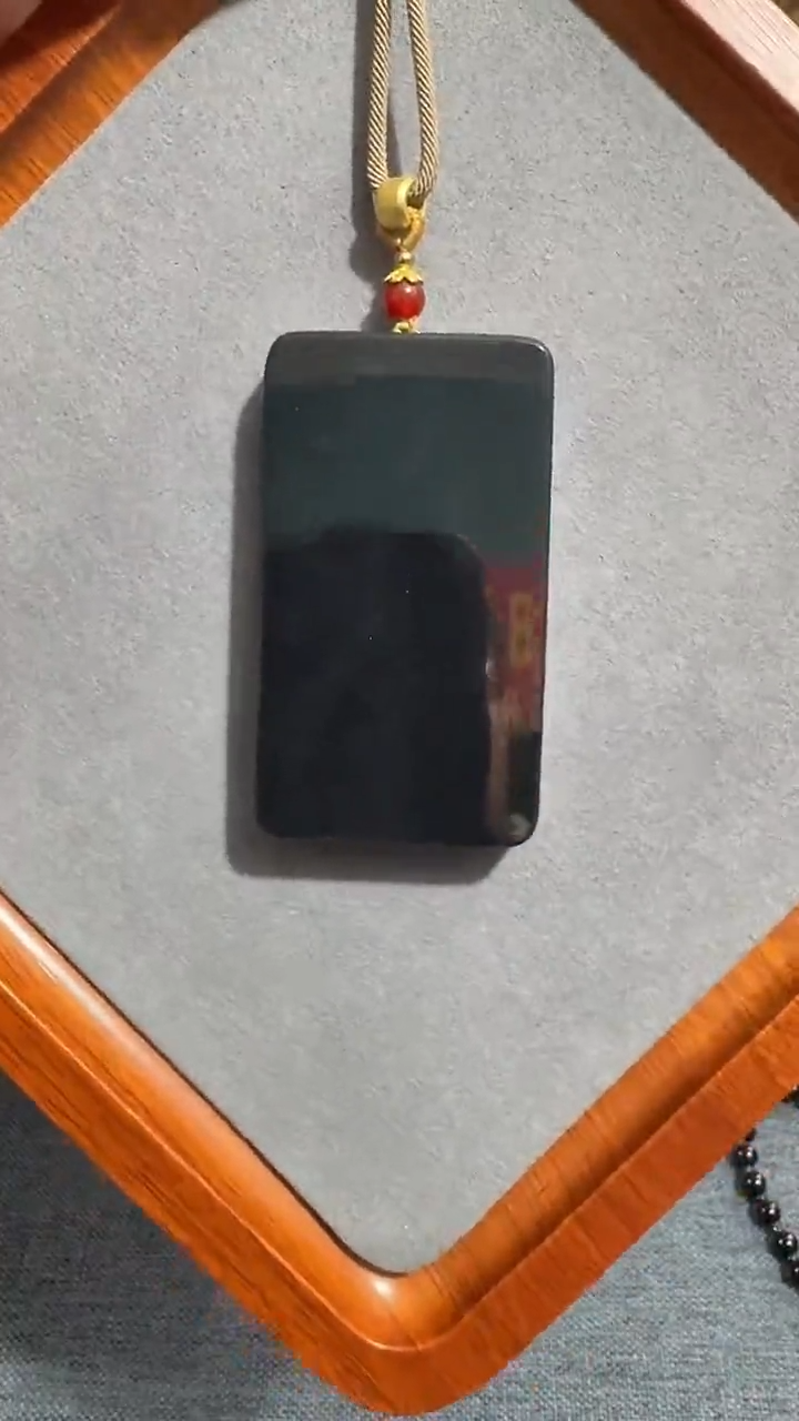 未镶嵌和田玉（墨玉）挂件和田 墨玉6刀无事牌