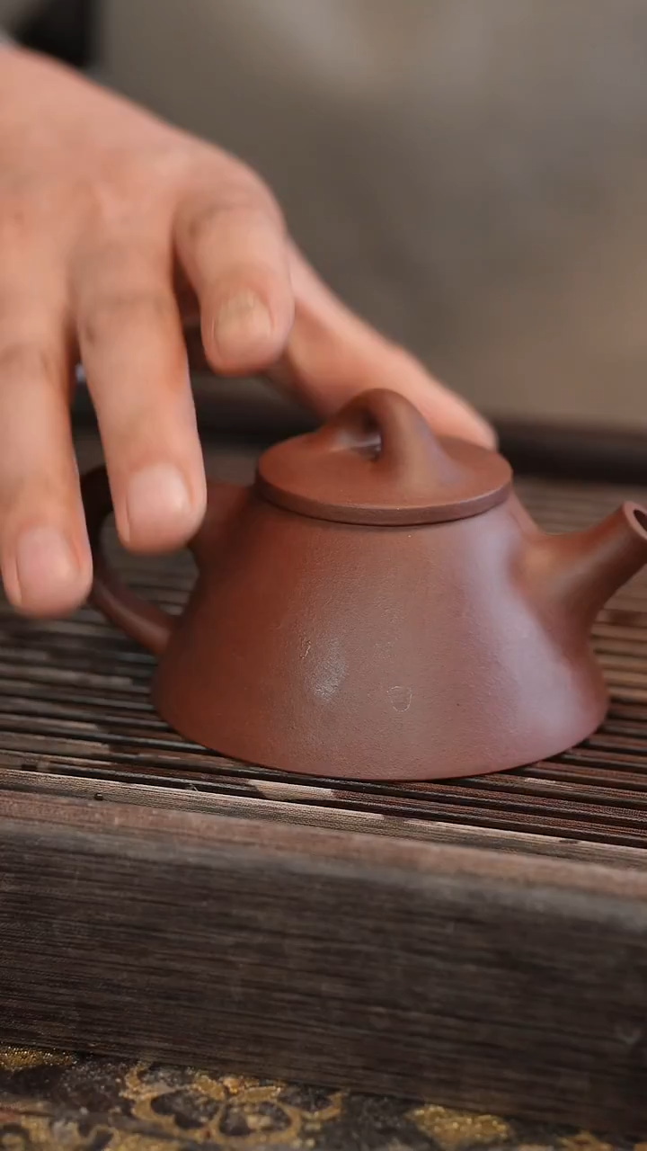 茶壶紫砂霸王石瓢 半手工 180cc