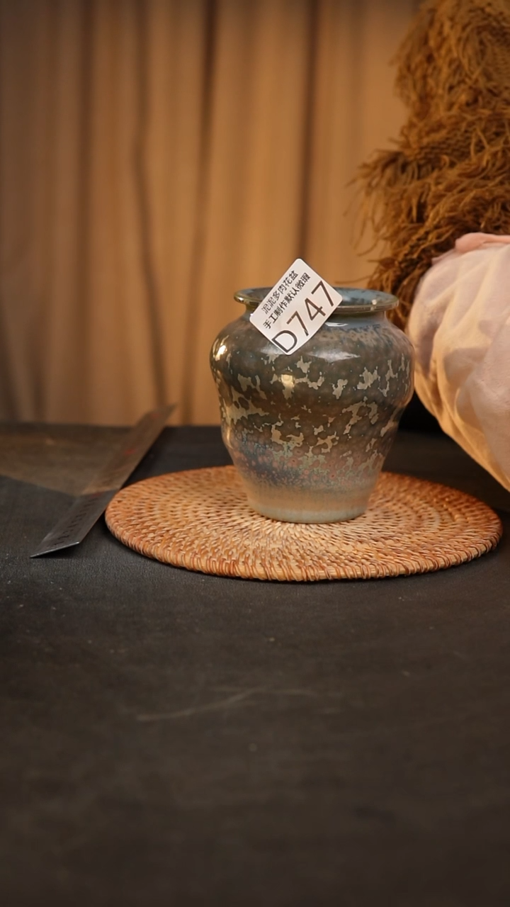 【闪购商品】瓷片747泥泥手工花盆