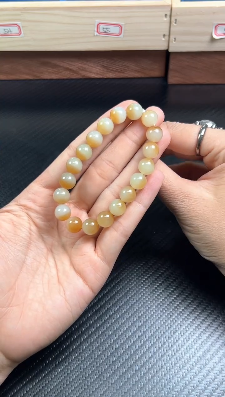 未镶嵌手串和田玉之**也若羌微色差卡10m 