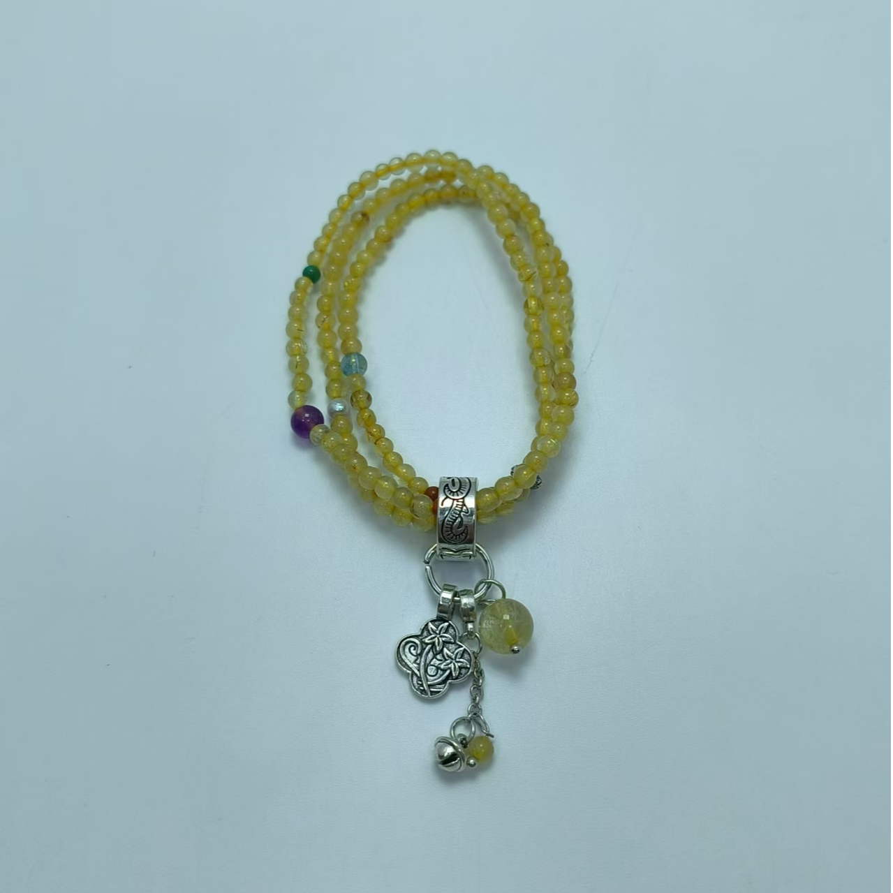 金发晶+五草滴流三圈手串 B5824 多样性发货一件发货 百搭 | 时尚