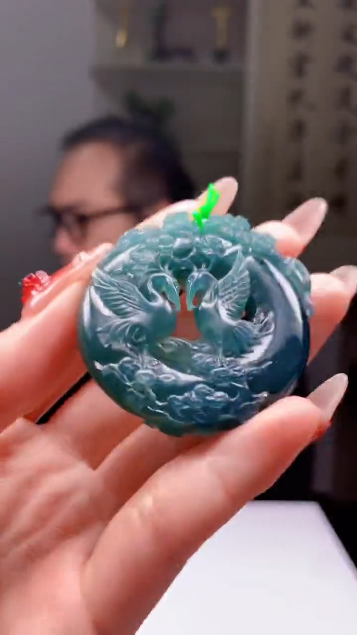 【闪购商品】定制翡翠未镶嵌1049ry-毛货挂件55