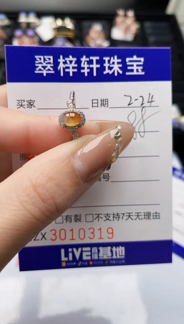 【闪购商品】翡翠戒指银S925镶嵌/0319