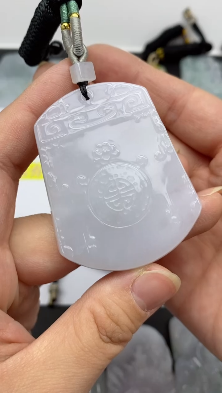 【闪购商品】翡翠颈饰未镶嵌仿古无事牌14287