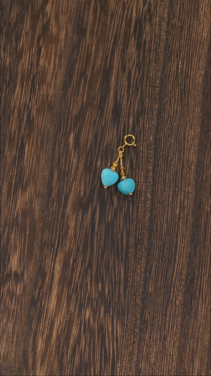 【闪购商品】绿松石挂饰18K金镶嵌1