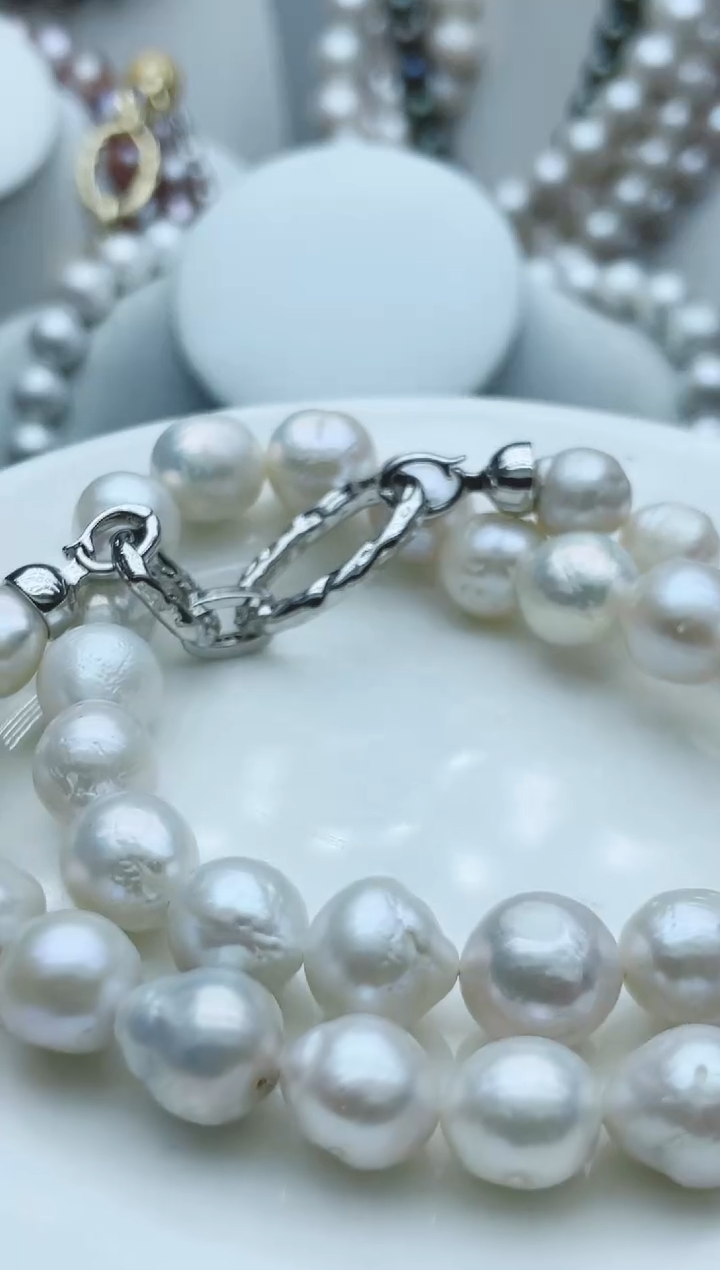 【闪购商品】淡水珍珠颈饰钛钢1