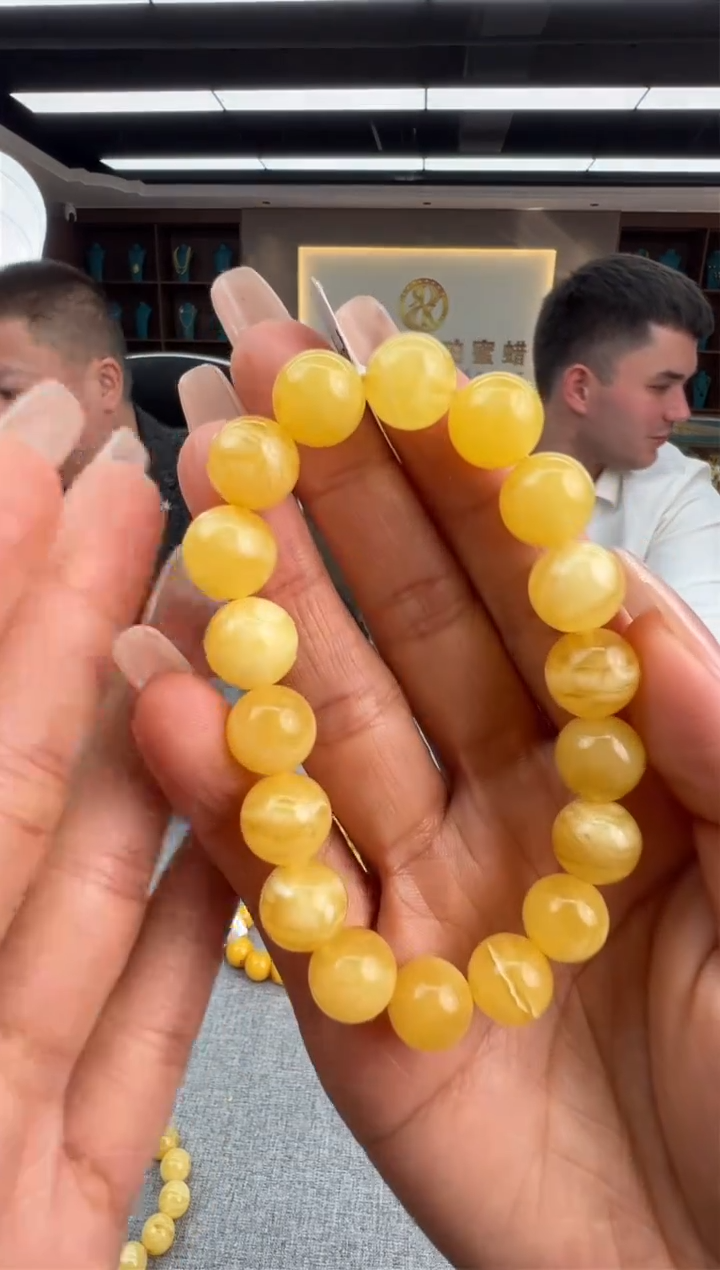 【闪购商品】琥珀手链未镶嵌50秒拍号