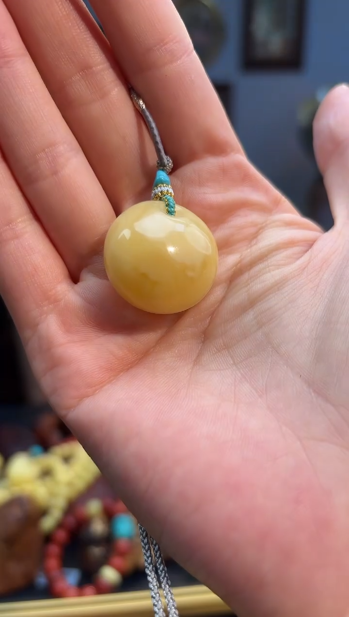 蜜蜡颈饰未镶嵌吊坠