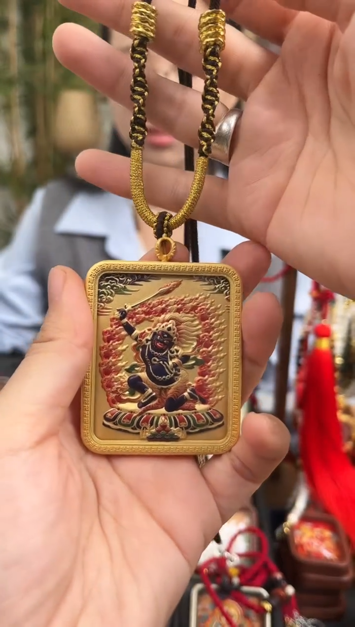 【闪购商品】吊坠铜雕唐卡全身五爷+不动