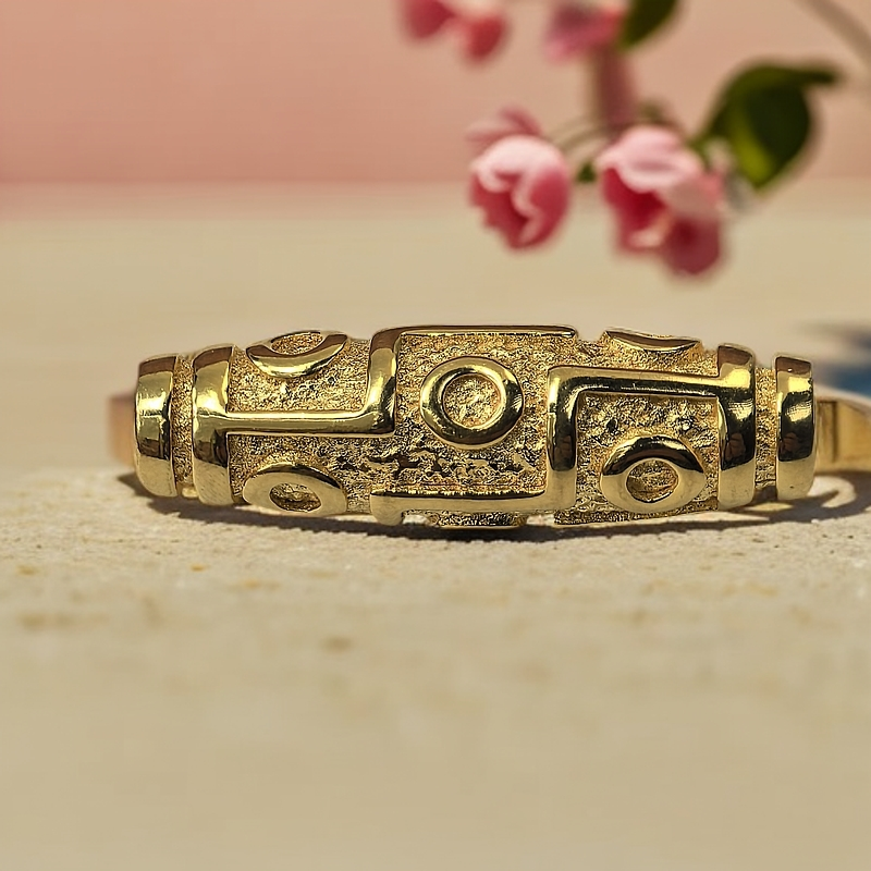 吊坠足银 九眼圆柱吊坠 复古时尚雕刻挂坠霸气项坠素款