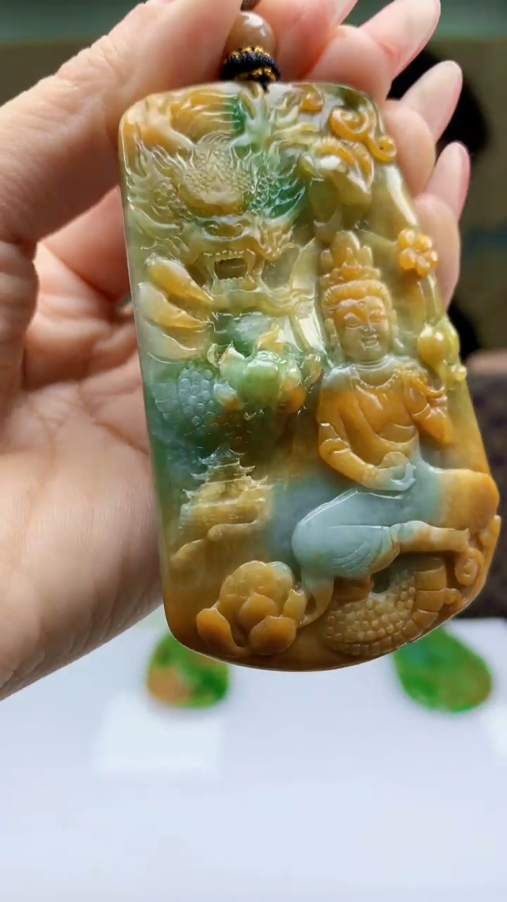 【闪购商品】定制翡翠未镶嵌4917ty-毛货挂件