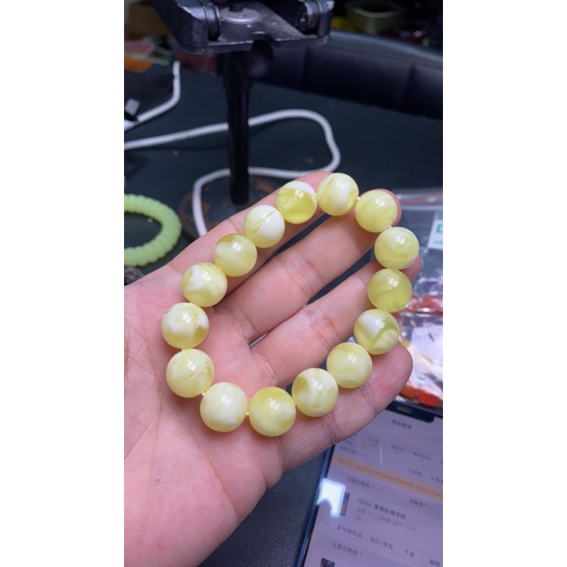 D   496  14白花蜜手串