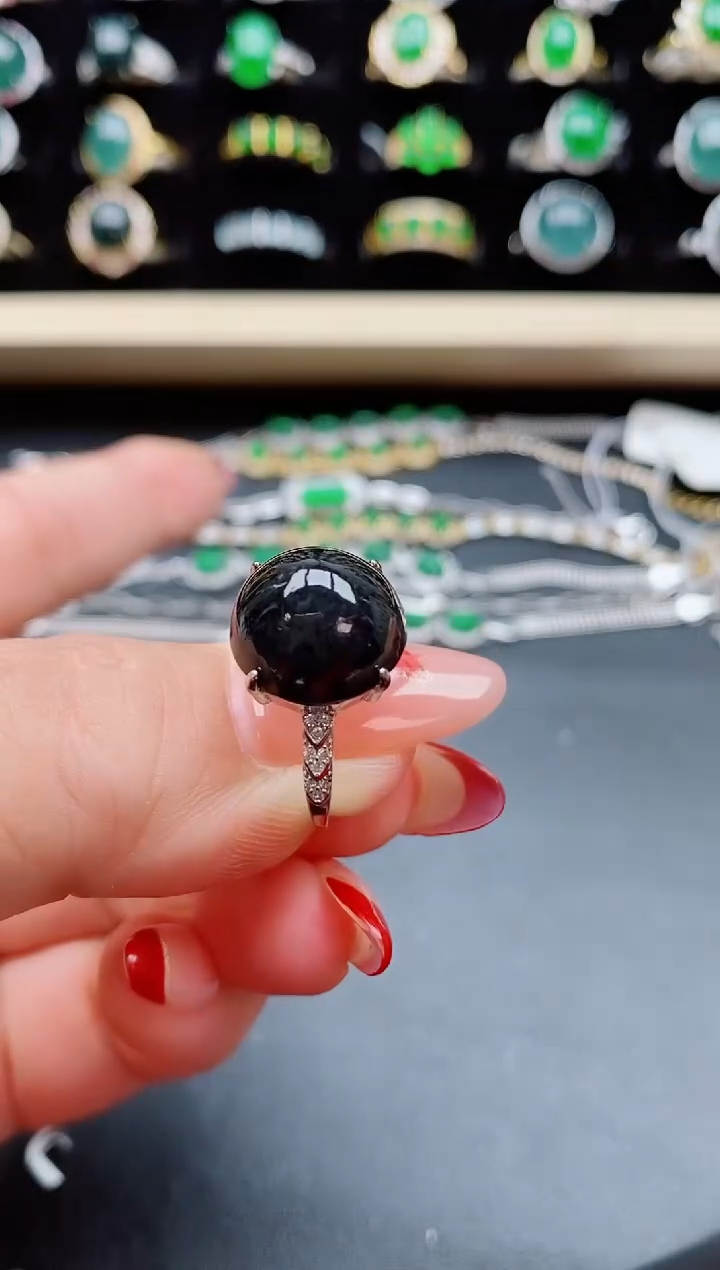 【闪购商品】翡翠戒指银S925镶嵌508050