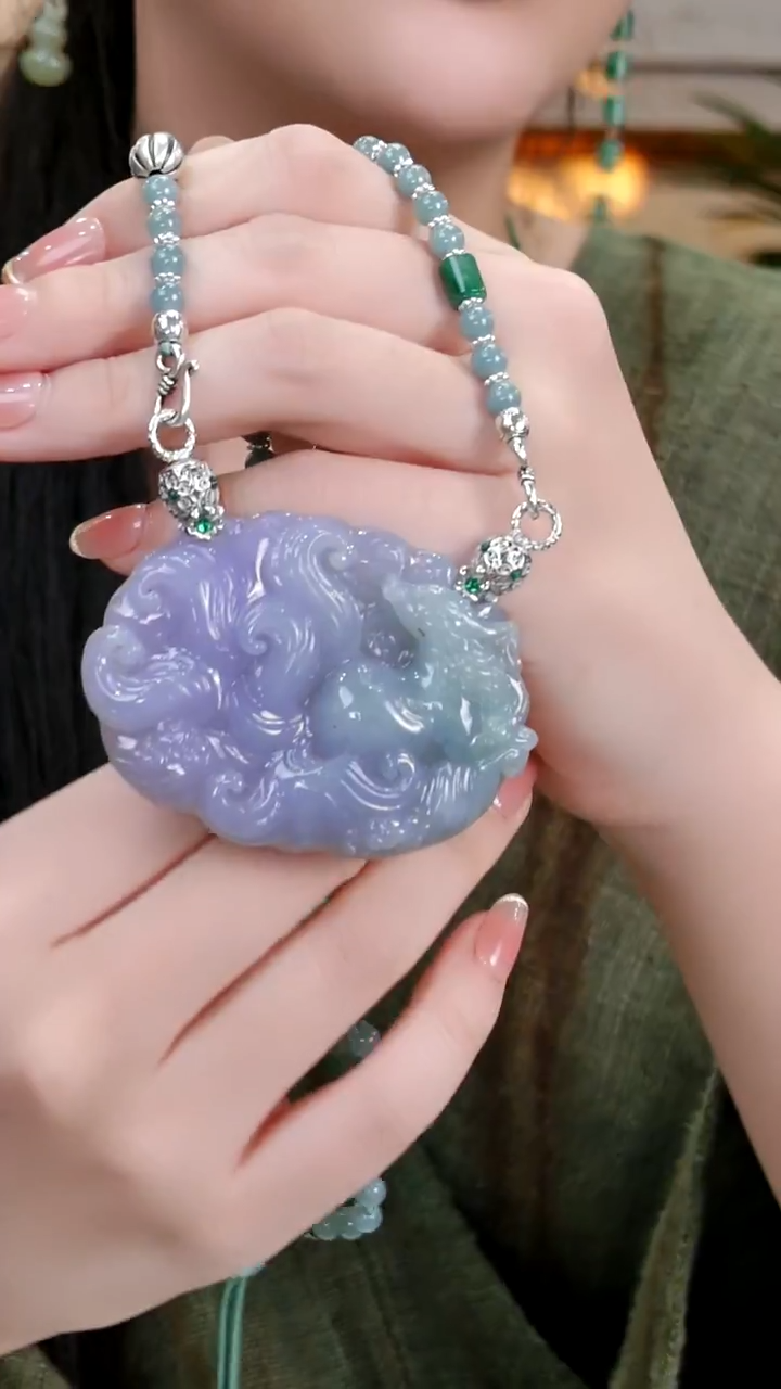 颈饰未镶嵌翡翠国风