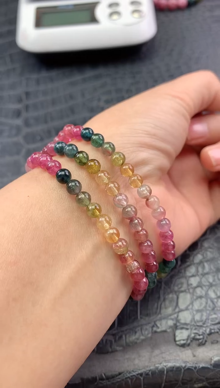 未镶嵌手串碧玺多样性发一条