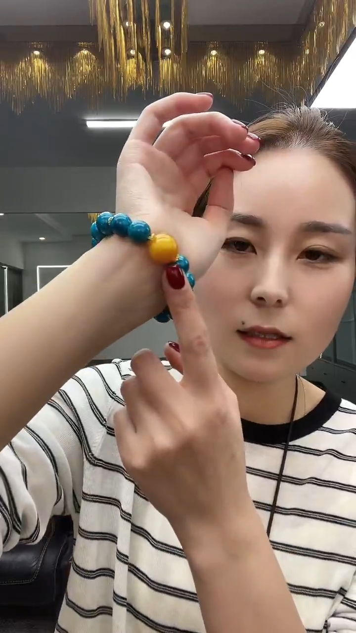 蓝黄手串卡12手串多样性发货一件
