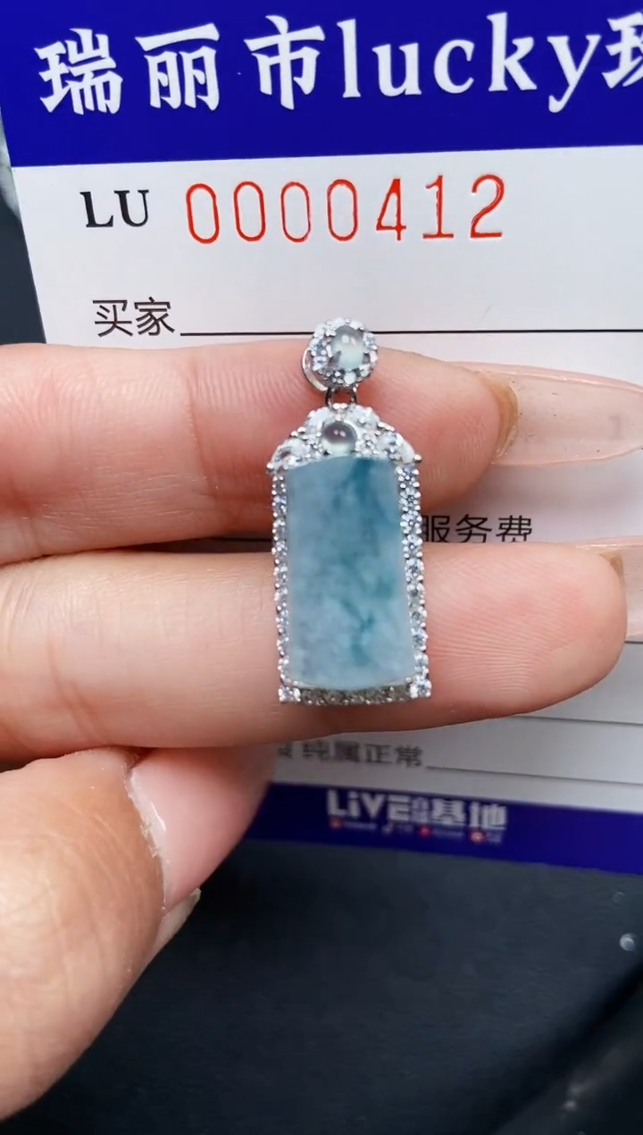 【闪购商品】翡翠颈饰银S925镶嵌0412