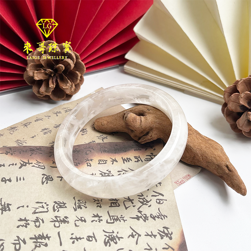 五一特惠【来哥优选】水晶手镯 白幽灵水晶手镯精美高冰美人镯