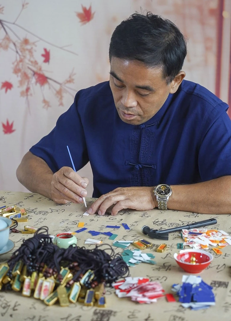 【紫薇吊坠】招财开 运师傅手绘【已处理】送师傅一对一指导