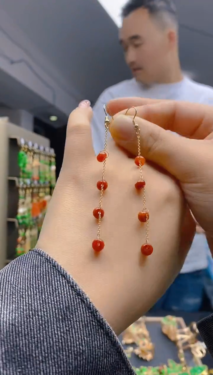 【闪购商品】翡翠耳饰合金0172翡翠耳钩