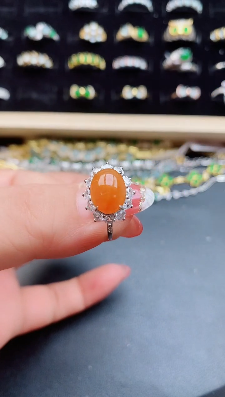 【闪购商品】翡翠戒指银S925镶嵌5080550