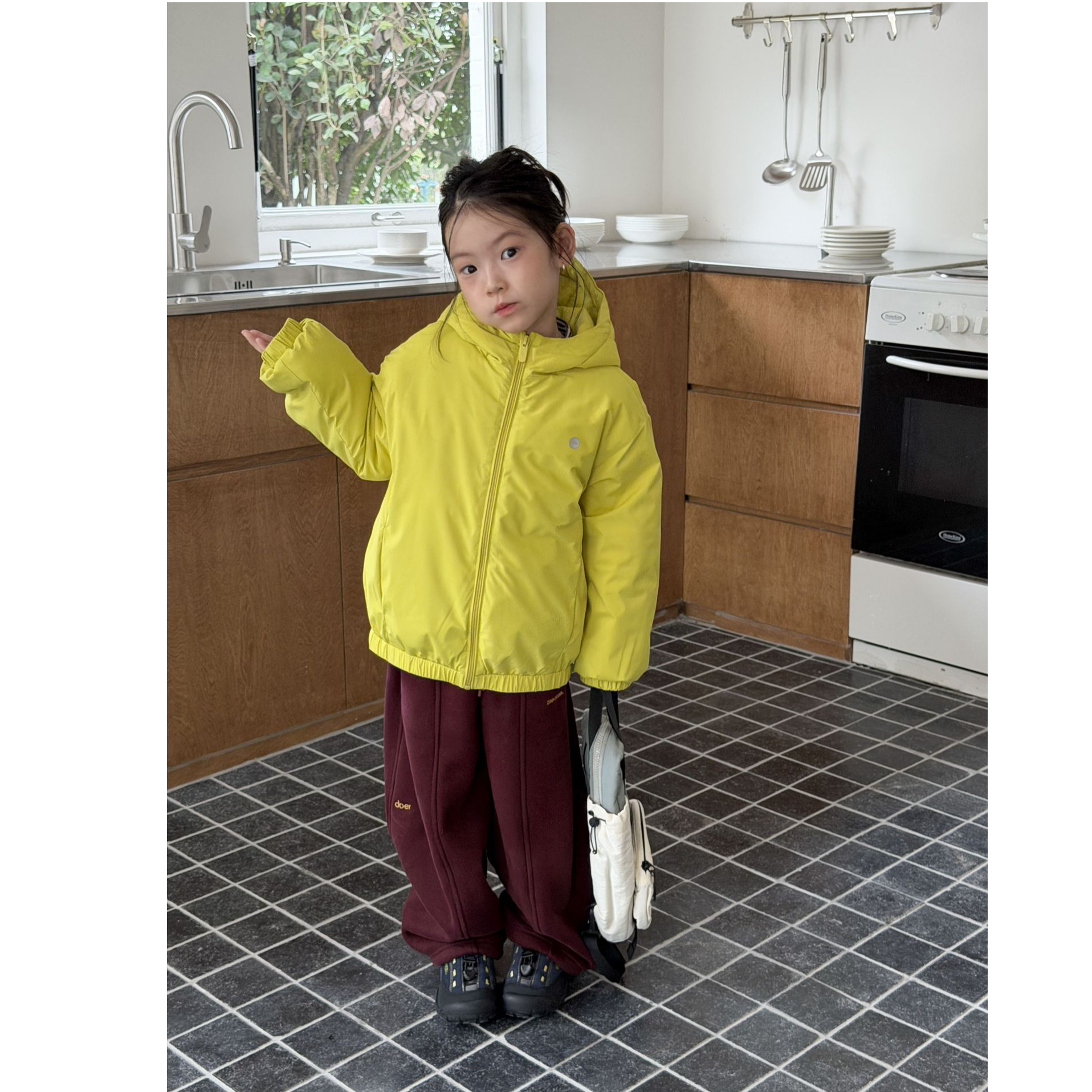 【认准杜邦棉】儿童冬硬核防暖感女童防风冲锋衣连帽棉服外套25K013