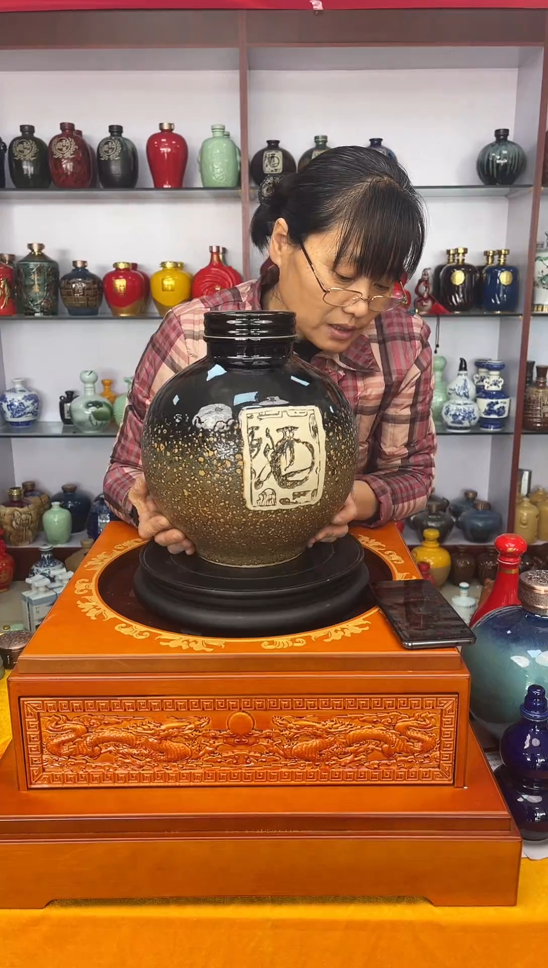 瓶瓷  10 斤装窑变黑色泡泡釉        陶瓷 空酒坛