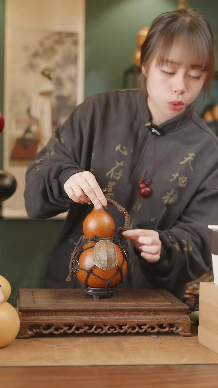 【闪购商品】27号精品天然大漆工艺防渗内胆酒葫芦~