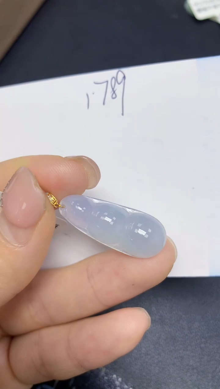 【闪购商品】翡翠挂件18K金镶嵌 天然翡翠A货