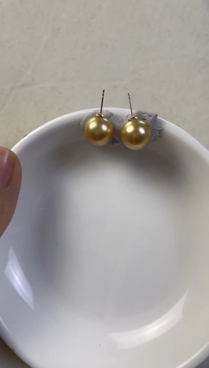 【闪购商品】海水珍珠耳饰18K金镶嵌耳饰