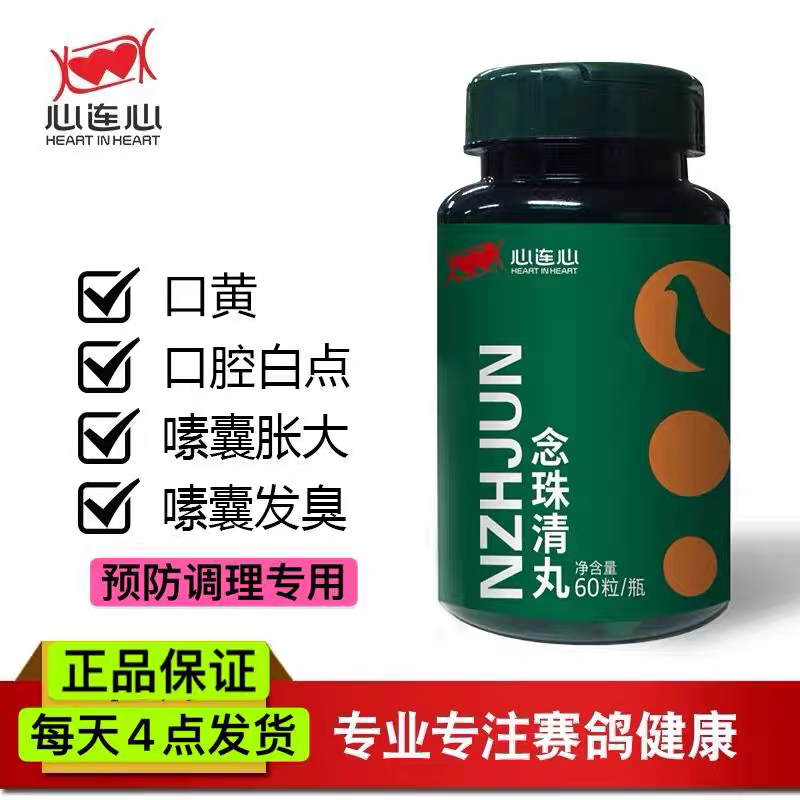 心连心鸽药念珠菌丸赛鸽鹦鹉清理嗉囊口腔白点念珠菌鸽子保健调理