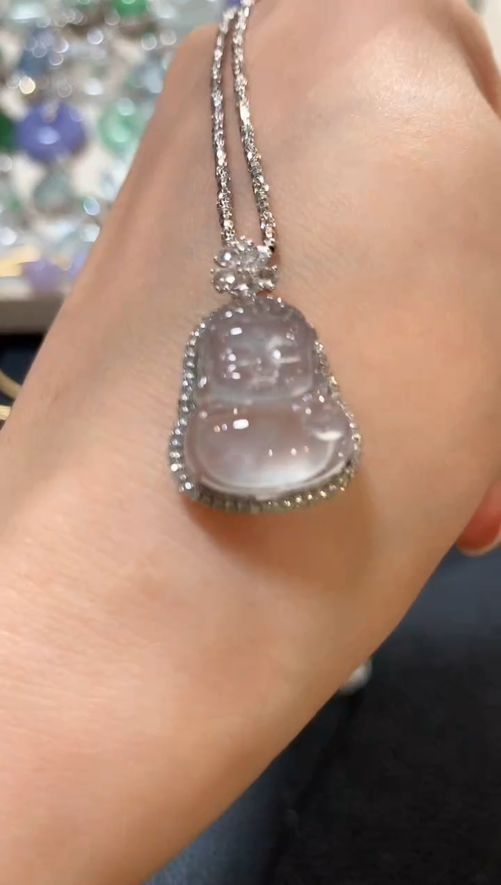 吊坠(不含链)18K金镶嵌翡翠z98 