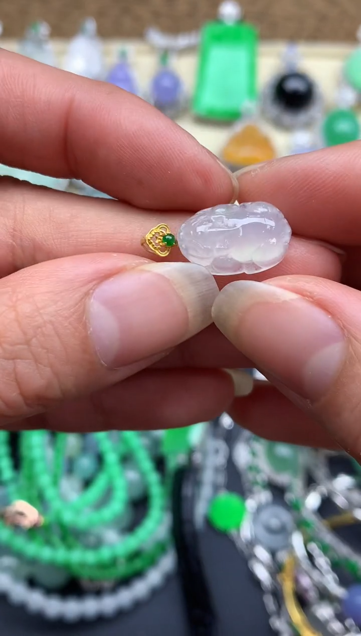 【闪购商品】翡翠颈饰18K金镶嵌213-中国好珍宝