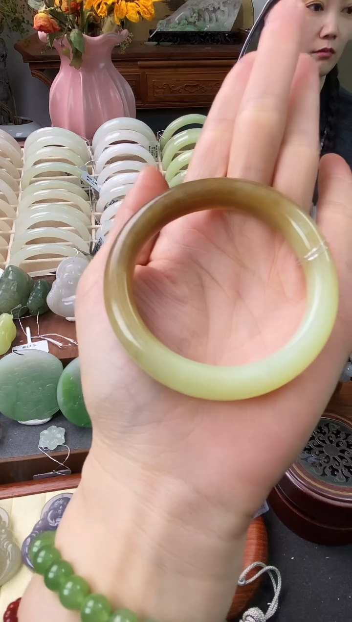 未镶嵌手镯和田玉（黄玉）圈口54.8