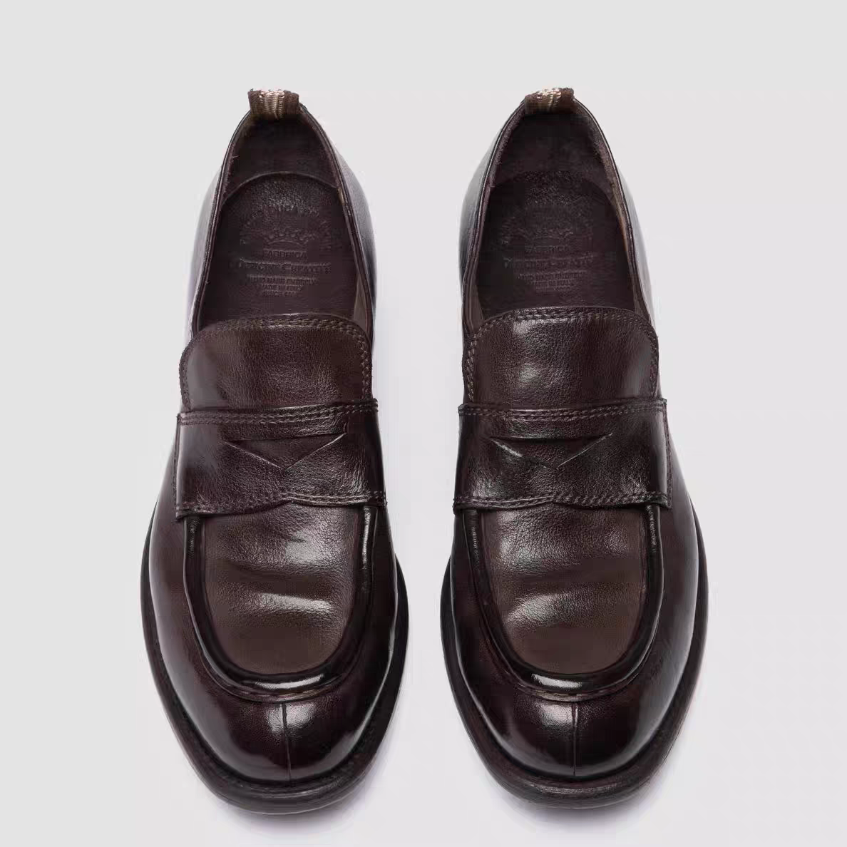 OFFICINE CREATIVE   25秋季新品英伦风圆头亮面皮革乐福鞋