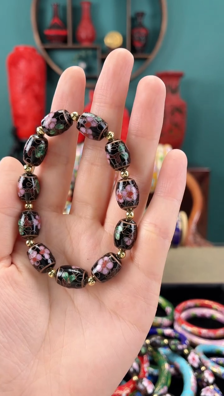 非遗手工景泰蓝老珠