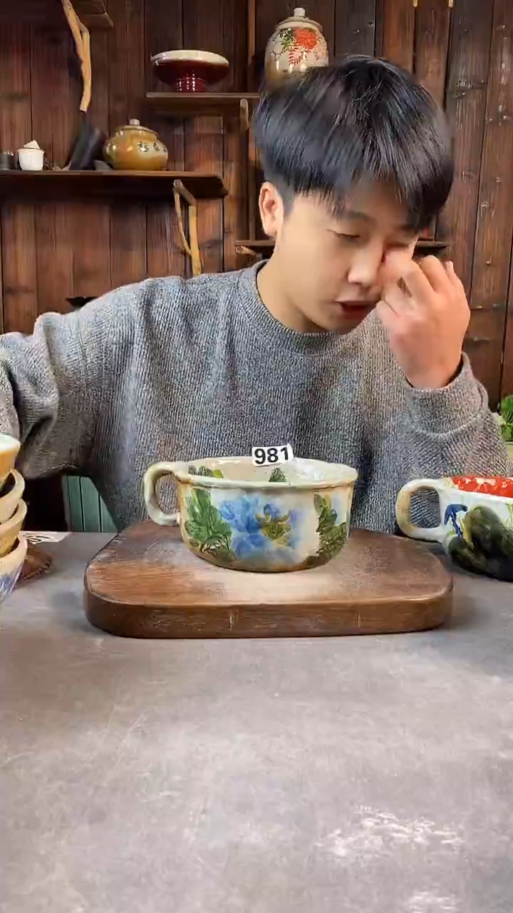 碗981，手工手绘，超值陶瓷