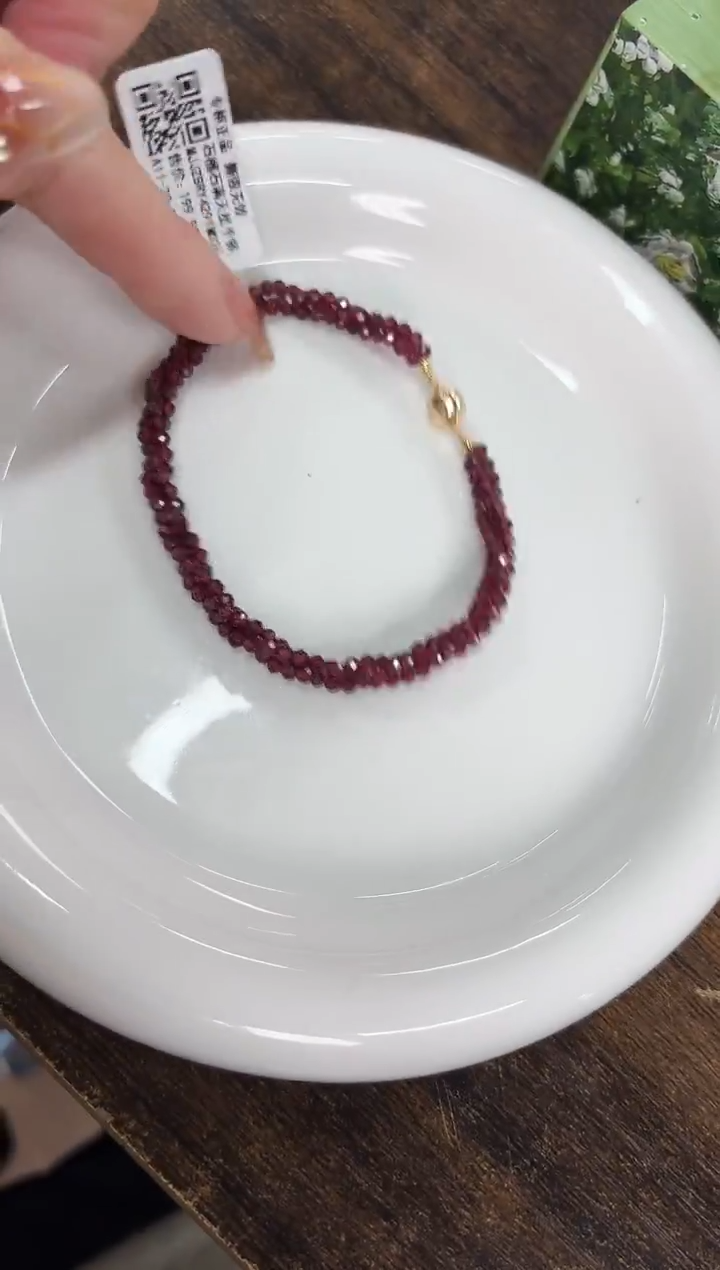 合金手链石榴石MJJZBRY4291石榴石满天星手链多样性发一