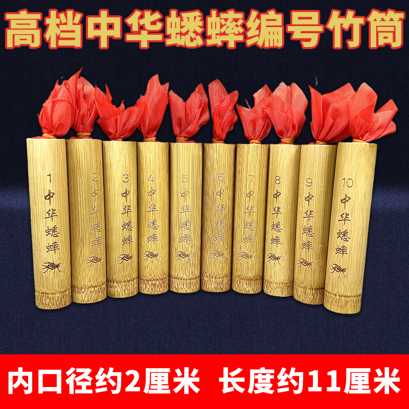 抓蛐蛐竹筒抓蟋蟀专用竹管碳化刻字带编号无毛刺高档鸣虫用品用具