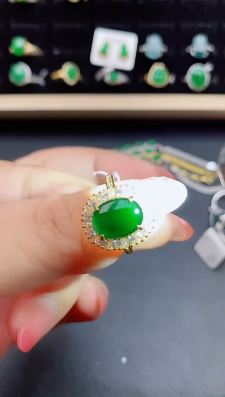 【闪购商品】翡翠戒指银S925镶嵌121212