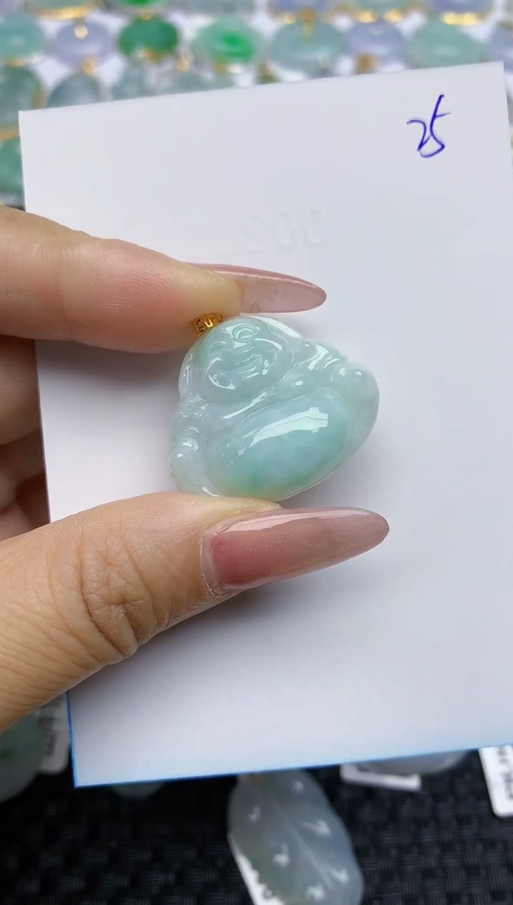 【闪购商品】翡翠颈饰18K金镶嵌天然A货翡翠 25