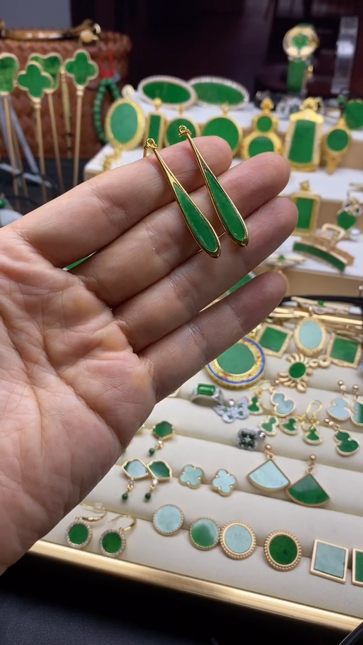 纯铜925银无水滴时尚耳环