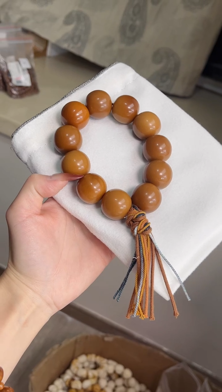 手串菩提根/象牙果b46干磨风化老料大苹果22*23mm手持