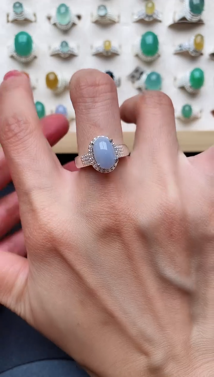 【闪购商品】翡翠戒指未镶嵌缅甸天然A货翡翠222   10-1