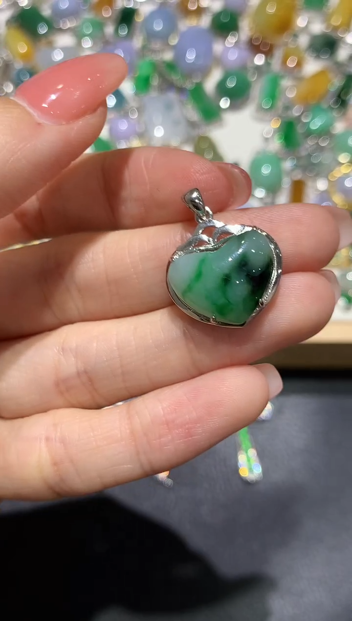 【闪购商品】翡翠吊坠(不含链)银S925镶嵌团购5