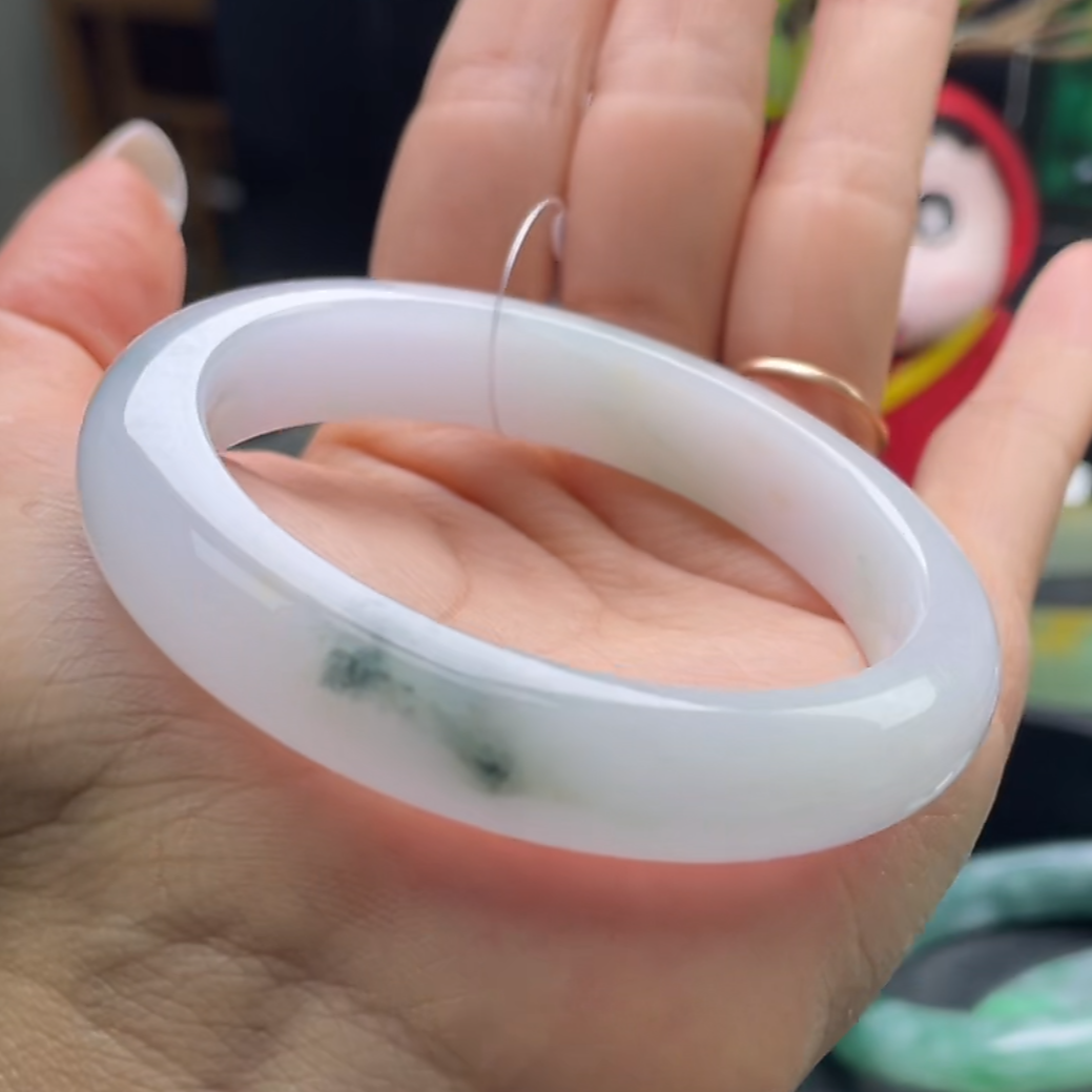 成品手镯 冰胶飘花53-55正圈（48小时鉴赏期）