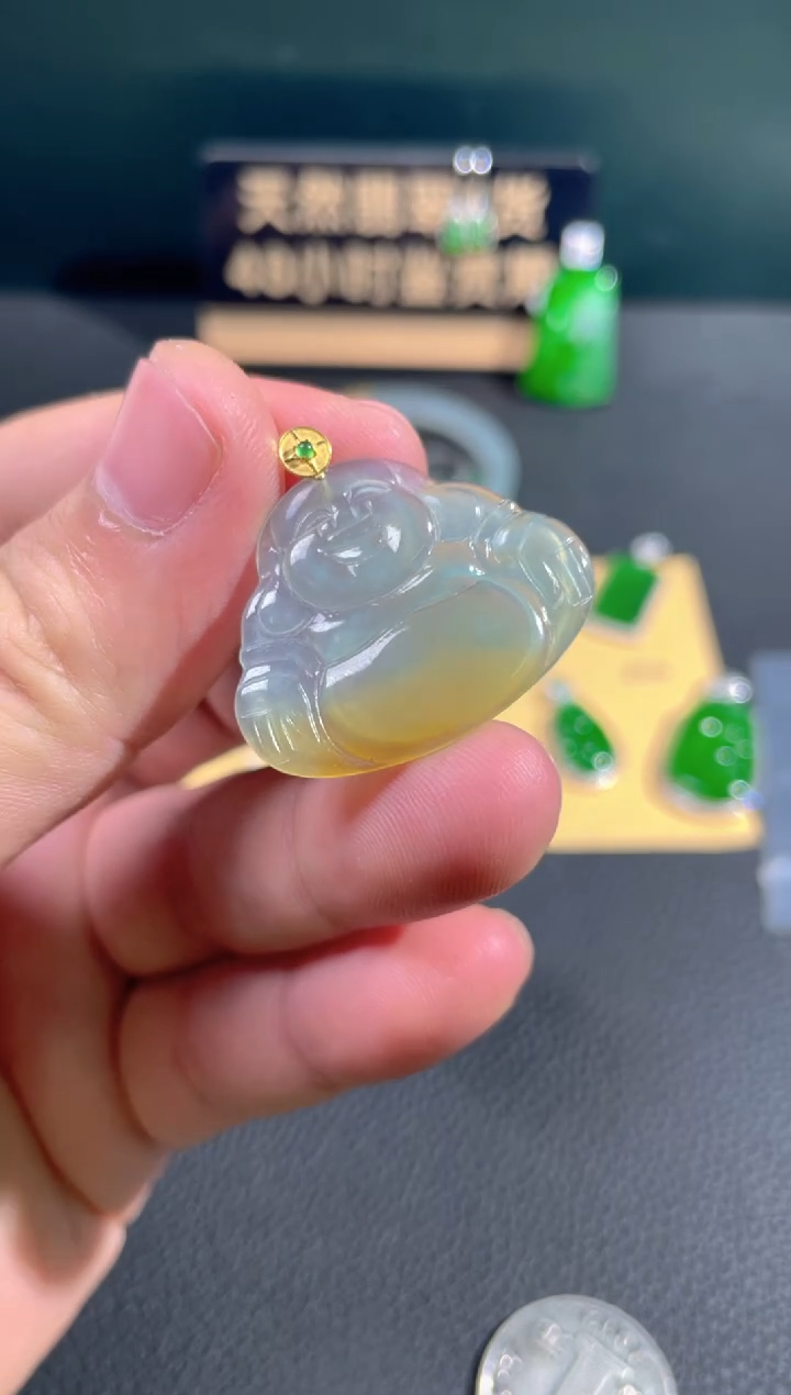 【闪购商品】翡翠颈饰18K金镶嵌翡翠