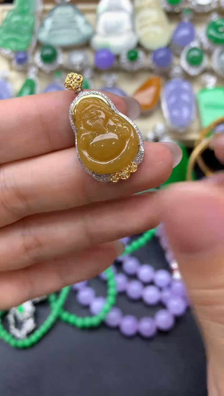 【闪购商品】翡翠颈饰18K金镶嵌359-中国好珍宝